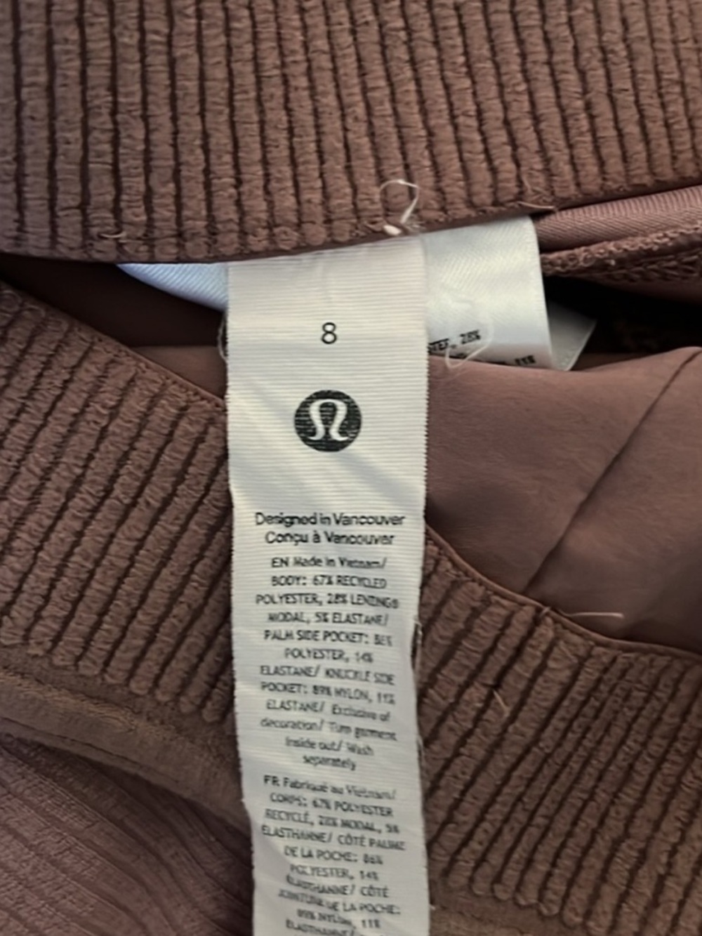 Lululemon Ribbed Soft Stream HR Shorts 2” - Twilight Rose (8) - Picture 8 of 8